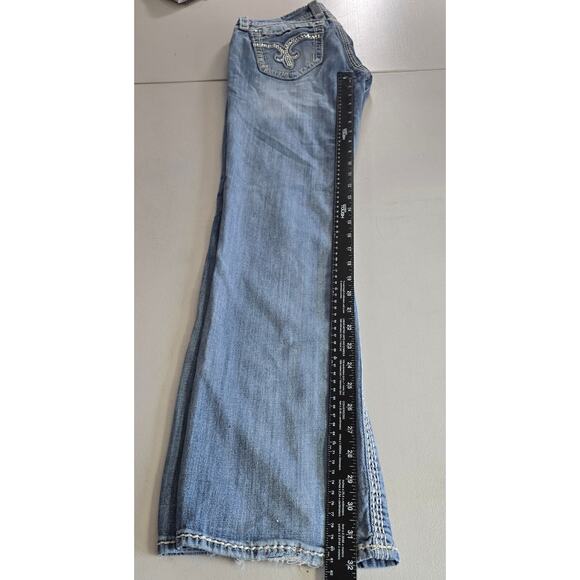 Rock Revival Jeans Women's 30 Blue Vivian Boot Distressed & Fade - Picture 9 of 16